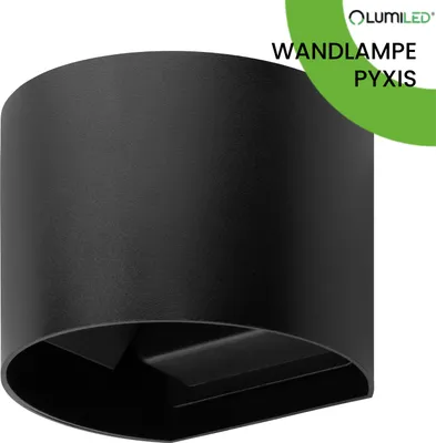 Produktbild von LUMILED Außenwandleuchte Wandlampe Außenleuchte Außenbeleuchtung Wandleuchter Gartenleuchte Terrasse IP44 schwarz rund spritzwasserdicht Aluminium G9 Fassung