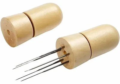 Produktbild von Filznadel-Halter für bis zu 5 Nadeln! Griff für Filznadeln Holzgriff