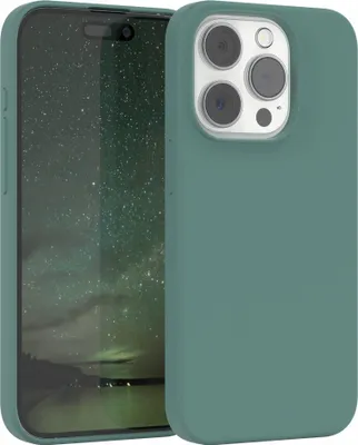 Produktbild von EAZY CASE Silikonhülle für Apple iPhone 15 Pro Silikon Backcover Schutz in Grün
