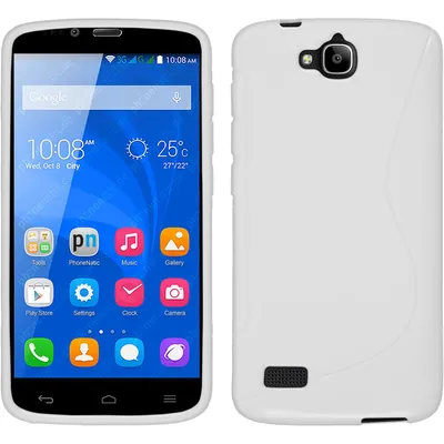 Produktbild von PhoneNatic Case kompatibel mit Huawei Honor Holly - weiß Silikon Hülle S-Style + 2 Schutzfolien