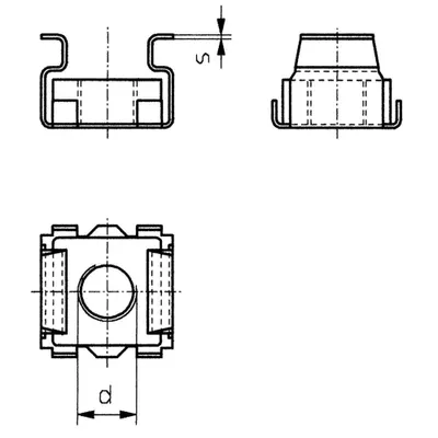 Produktbild von TOOLCRAFT 521847 Käfigmuttern M6 Stahl 10 St.