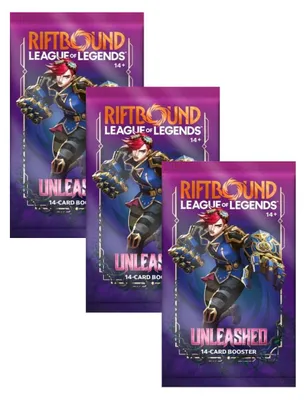 Produktbild von Riftbound: Unleashed Booster Bundle Englisch – 3 Booster Packs
