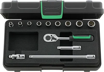Produktbild von STAHLWILLE 96016302, Steckschlüssel-Satz, 13 Kopf/Köpfe, 230 mm, 130 mm, 700 g