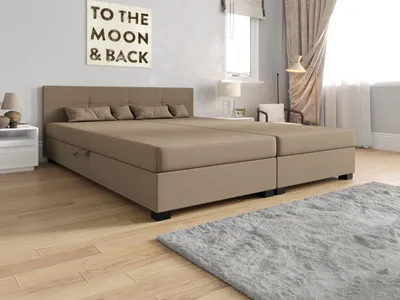 Obrázek produktu pro Americká postel s úložným prostorem 160x200 ROSIE 16 - světle hnědá