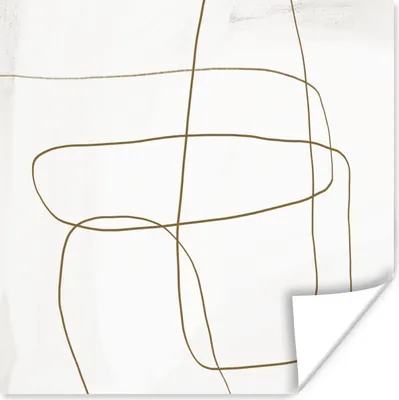 Produktbild von MuchoWow® Poster Abstrakt - Weiß - Luxus 50x50 cm - Wohnzimmerdekoration