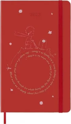 Obrázok produktu pre Moleskine 12-mesačný týždenný kalendár - Malý princ 2023, veľký/A5, 1 Wo = 1 strana, pravá linkovaná strana, tvrdá väzba, ružová