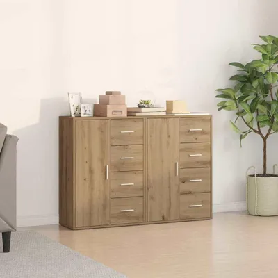 Immagine prodotto di vidaXL Mobile bar con 2 ripiani, effetto legno artigianale, 60 x 31 x 84 cm, materiale composito di legno