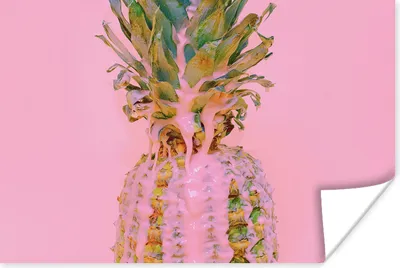 Produktbild von MuchoWow® Poster Farbe - Ananas - Rosa - Sommer 180x120 cm - Fotoplakat