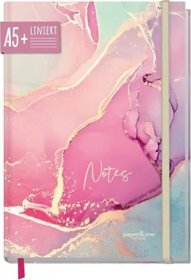 Produktbild von paper&you Notizbuch Classic / liniert / A5+ / Silky Pink / Häfft-Verlag