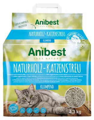 Immagine prodotto di Anibest Lettiera agglomerante in legno naturale 10 L (4,3 kg)