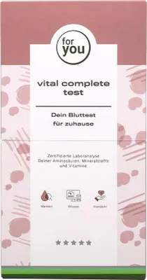 Produktbild von for you vital complete test - Bluttest für zuhause