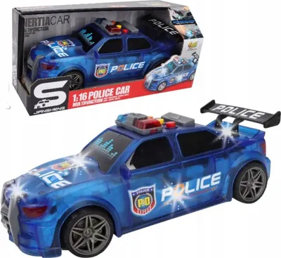 Obrázek produktu pro Sportovní auto policejní vozidlo modré světlo setrvačnost 1:16