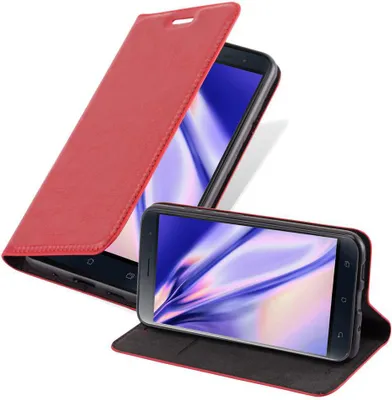 Obrázek produktu pro Cadorabo pouzdro pro Asus ZenFone 3 (5,5") Ochranné pouzdro v červené barvě Kryt na mobilní telefon s magnetickým zavíráním