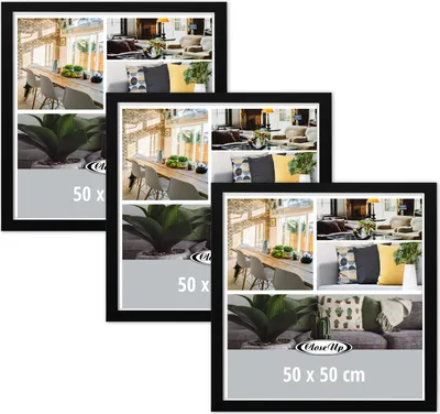 Produktbild von Posterrahmen 50 x 50 cm schwarz 3er Set
