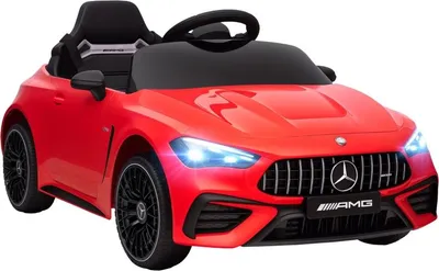 Obrázok produktu pre Detské elektrické auto Fortuna Lai, dizajn Mercedes, 12 V motory, diaľkové ovládanie, LED svetlá, hudba, pre deti od 3 do 6 rokov, červené