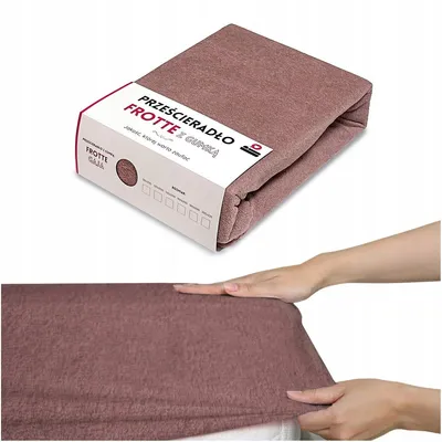 Produktbild von Łóżkoholicy Spannbettlaken 180x200 cm Baumwolle Frottee mit Gummizug