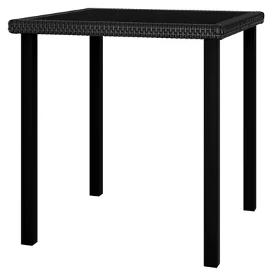 Produktbild von Garten-Esstisch Schwarz 70x70x73 cm Rattan