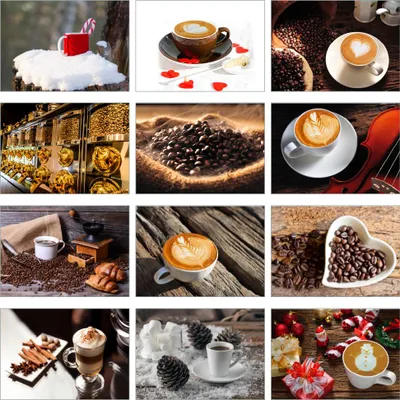 Produktbild von Kaffeezauber Set 12 Poster DIN A5 Kaffee - Seelenzauber