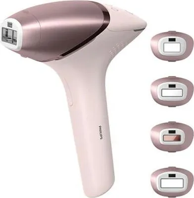 Produktbild von Philips Lumea Prestige Lumea IPL Series 9000 BRI958/00 IPL Haarentfernungsgerät mit SenseIQ, Rose, 4 Pinzette, Abdomen, Achsel, Bikini, Brust, Dekolleté, Kopf, Kinn, Jaw line, Oberlippe, Wechselstrom/Batterie, 100-240 V