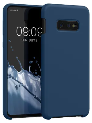 Produktbild von kwmobile Handyhülle für Samsung Galaxy S10e Hülle - Case Silikon - Kabelloses Laden - Schutzhülle Cover in Marineblau