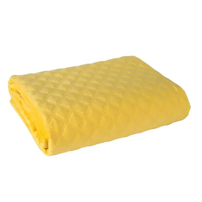 Produktbild von VELVI Gesteppte Tagesdecke - Sonnengelb - 170x210 cm