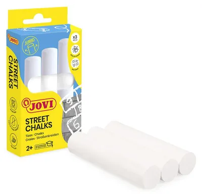 Immagine prodotto di Gessetti da marciapiede jumbo JOVI 3 pz bianchi