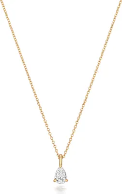 Image de Pendentif et chaîne Femme Or 750/1000 et Diamant Poire 0.19 Carat - 46cm*4mm; TRS3737218KY