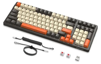 Zdjęcie produktu dla MAMBASNAKE × FREEWOLF K8 – Mechaniczna klawiatura funkcyjna 3-trybowa 2.4G/Bluetooth – Przełączniki Red, efekt świecenia