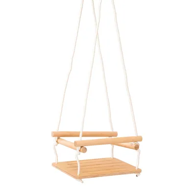 Produktbild von Babyschaukel - aus Naturholz, Zubehör für Klettergerüst, Montessori Spielzeug Babyzimmerausstattung, (Gerüst wird nicht mitgeliefert) von Cliff aus AT
