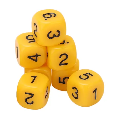 Imagen del producto de Dados numéricos, dados con esquinas redondeadas, dados de 6 caras, dados numéricos de plástico, juego de dados para enseñanza, dados numéricos para juegos