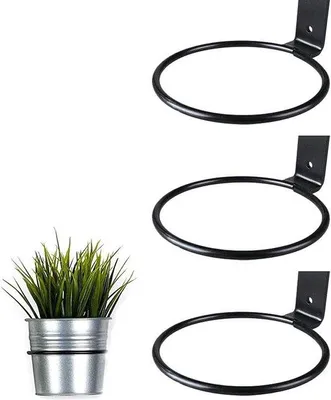 Obrázek produktu pro Železný stojan na květiny, 3 háčky, 15 cm, na balkon