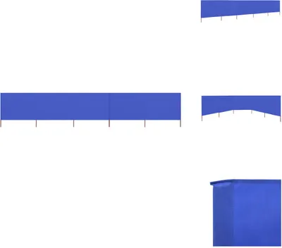 Zdjęcie produktu dla vidaXL 5-częściowy parawan z tkaniny 600 x 160 cm lazurowy niebieski - Parasole i osłony przeciwsłoneczne