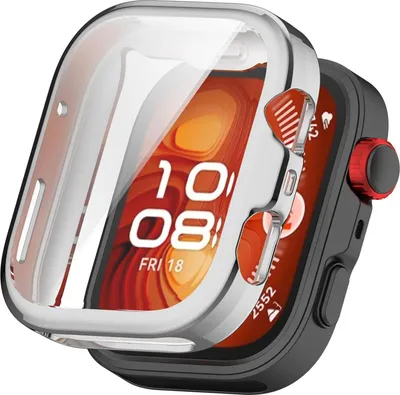 Immagine prodotto di Per Huawei Watch Fit 4 placcato copertura completa TPU Smart Watch custodia protettiva argento