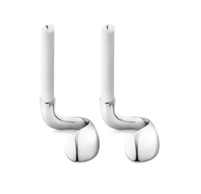 Produktbild von Georg Jensen BLOOM CANDLEHOLDER STAINLESS STEEL MIRROR 2 PCS 3586781