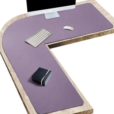 Obrázok produktu pre Kožený podsedák na kancelársku stoličku – protišmykový – podložka pod stôl – modrý – 51 x 51 x 15,8 cm