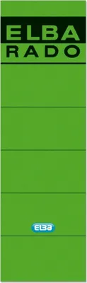 Produktbild von Ordnerrückenschild für Elba selbstklebend kurz/breit VE=100x10 Stück grün