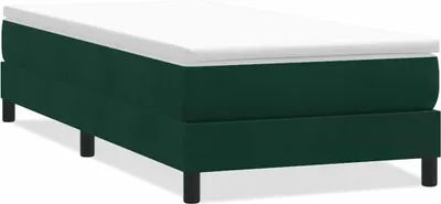 Productafbeelding van vidaXL Boxspringbed zonder matras, donkergroen, 80x210 cm, fluweel
