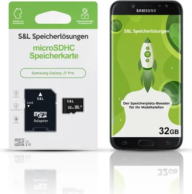 Produktbild von microSD Speicherkarte S&L für Samsung Galaxy J7 Pro - Speicherkapazität: 32 GB