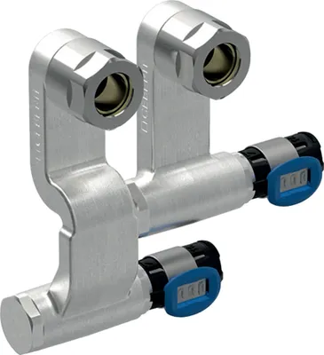 Obrázek produktu pro Geberit GE FlowFit koncový kus T, VL/RL SiBr, d16 x 15 mm, s připojovacími šroubeními EK, 1 ks.