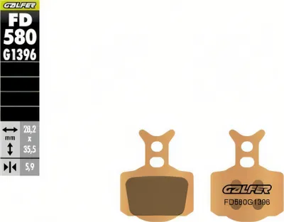 Immagine prodotto di Pastiglie freno Galfer FD580G1396 sinterizzate OFFROAD anteriori