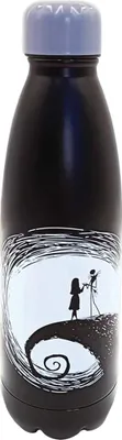 Produktbild von The Nightmare Before Christmas - Wasserflasche, Metall, 500ml CD470 (Einheitsgröße) (Schwarz/Weiß)