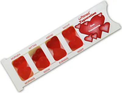Produktbild von Tablettenbox Zum Valentinstag mit Fruchtgummi Scherzartikel 25g