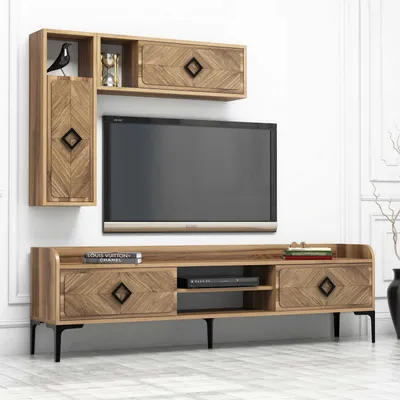 Immagine prodotto di Skye Decor, Samba - Walnut, mobile TV, noce, 100% pannelli truciolari rivestiti in melamina, 180 x 35 x 52 cm