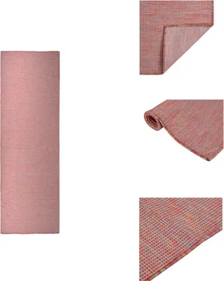 Produktbild von vidaXL Outdoor-Teppich Flachgewebe 80x250 cm Rot - Teppiche