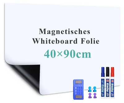 Immagine prodotto di Omgoods - Pellicola magnetica per lavagna, 40 x 90 cm - Autoadesiva e tagliabile, ideale per la casa e l'ufficio