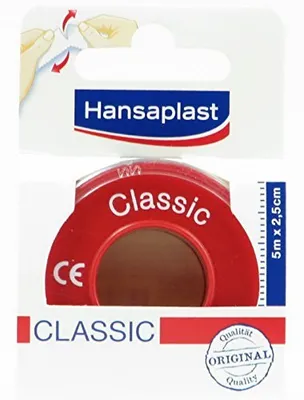 Immagine prodotto di Hansaplast Cerotti di fissaggio classici a forte forza adesiva 5mx2,5 cm confezione da 3