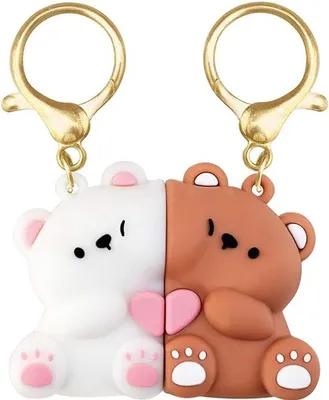 Produktbild von Magnetische Schlüsselanhänger, 2er Set, personalisiert, Paar-Schlüsselanhänger