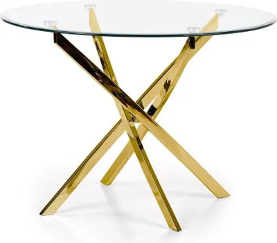 Produktbild von OXM Esstische Klar/Gold 100 x 73 x 100 cm