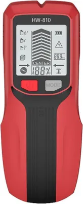 Obrázek produktu pro Detektor kovů – detektor 6 v 1 – instalační nástroj – 18,6 cm – červený