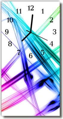 Produktbild von Tulup Glasuhr Wanduhr Küchenuhr Echt-Glas 30x60 Abstrakt Mehrfarbig